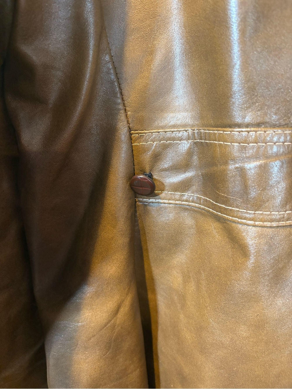 Vintage Brown Leather Field Jacket - Picture 10 of 16